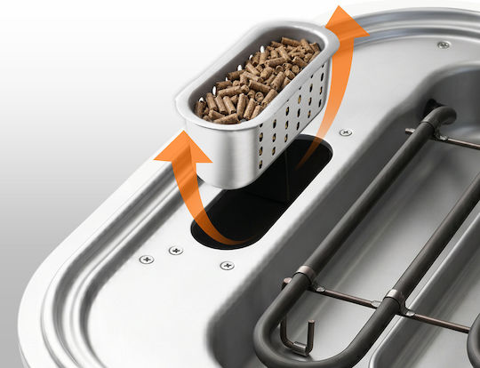 Rohnson Prime Elektrischer Grill Mit Beinen und Gerillter Platte 2600W Mit Deckel und Einstellbarem Thermostat 48.3x31.7cm