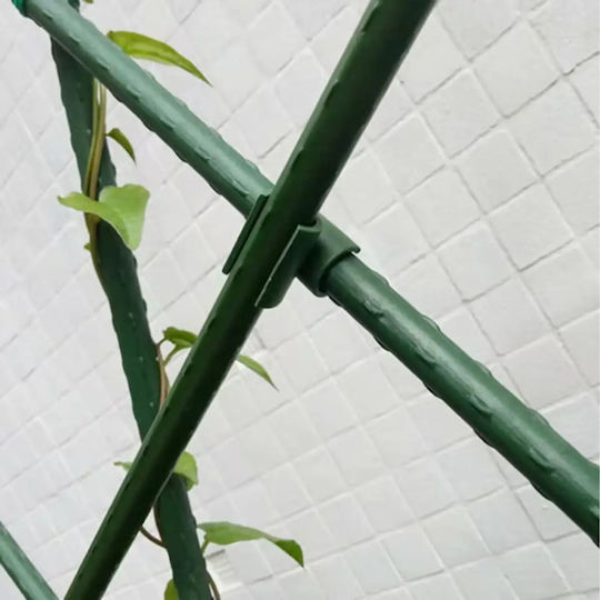 Set 10 Conectori Araci De Grădină Zola Structuri De Plante Tip Cruce 90° Suporturi 11 Mm Reutilizabile Verzi