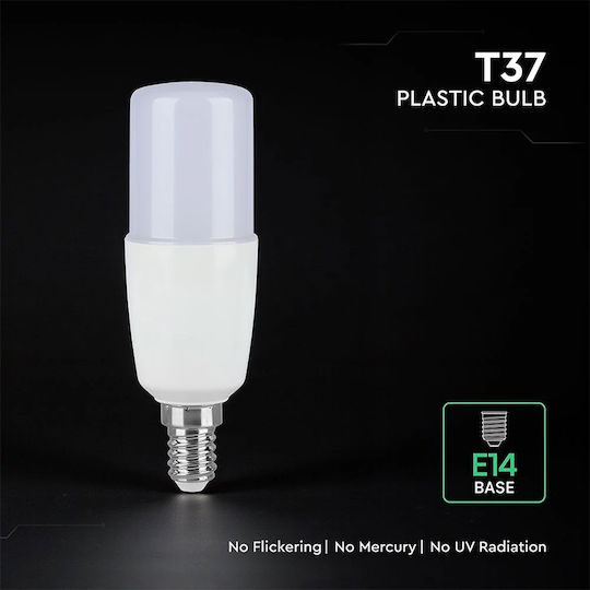 V-TAC Lampă LED 7.5W 100mm pentru Dulie E14 și Formă T37 Alb Cald 660lm