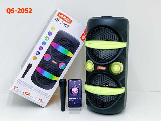 Kimiso Karaoke Speaker with Wireless Microphone and Lighting Effects QS-2052 260356 Black