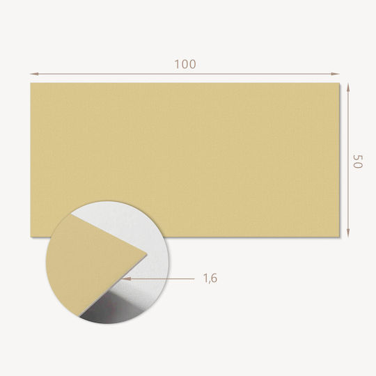 Decorative Vinyl Wall Panel Print 100x50 in Pastel Yellow