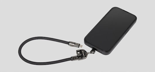 Lanberg Keychain Cable USB-C мъжки - USB-C 240W Черен 0.3m CA-CMCM-10LN-0003-BK