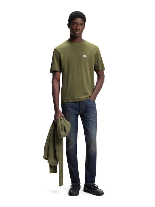 Тениска Regular Fit Маслинено Зелен