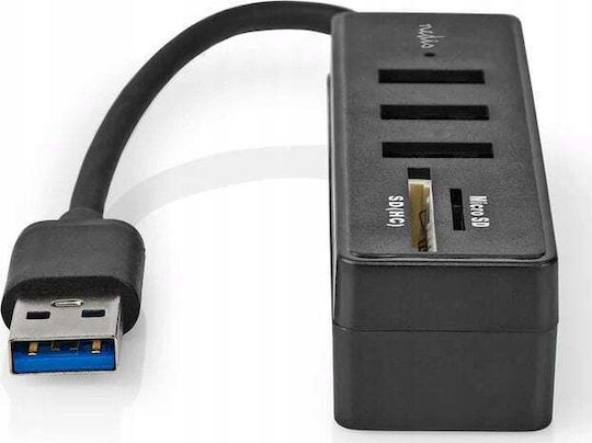 Nedis Usb-a 3.2 Gen 1 Hub 5 Ports Ultra-fast Transfer Up To 5 Gbit S Black