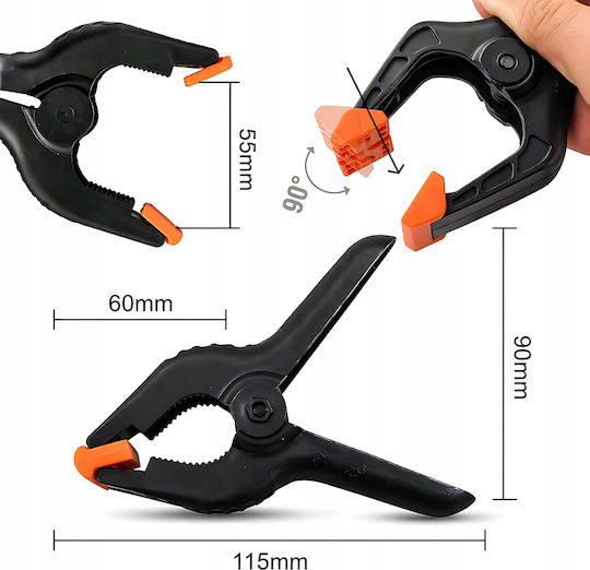 Spring Clamp Carpenter Modeler Support Clip 4" 11.5cm