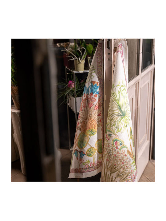 Tessitura Toscana Telerie Papyro Tea Towel In Green Colour