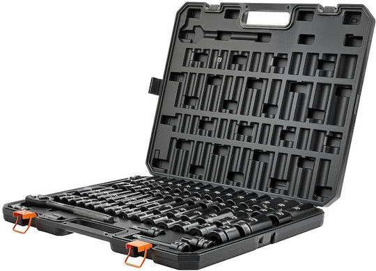 Vevor Ratchet with Sockets 1/2" & 3/8" 65 Pieces