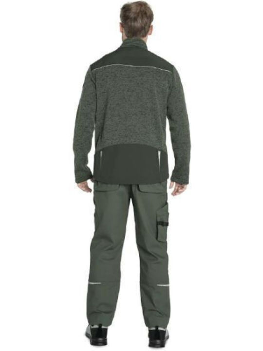 Cerva Work Fleece Reflective Green Jacket