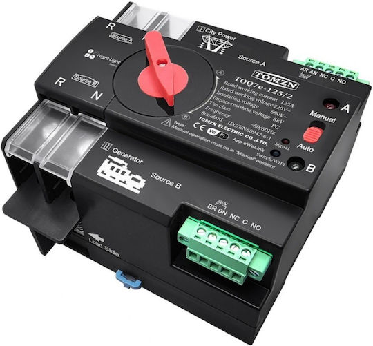 Two-Pole Changeover Rail Switch WiFi 230V 63A