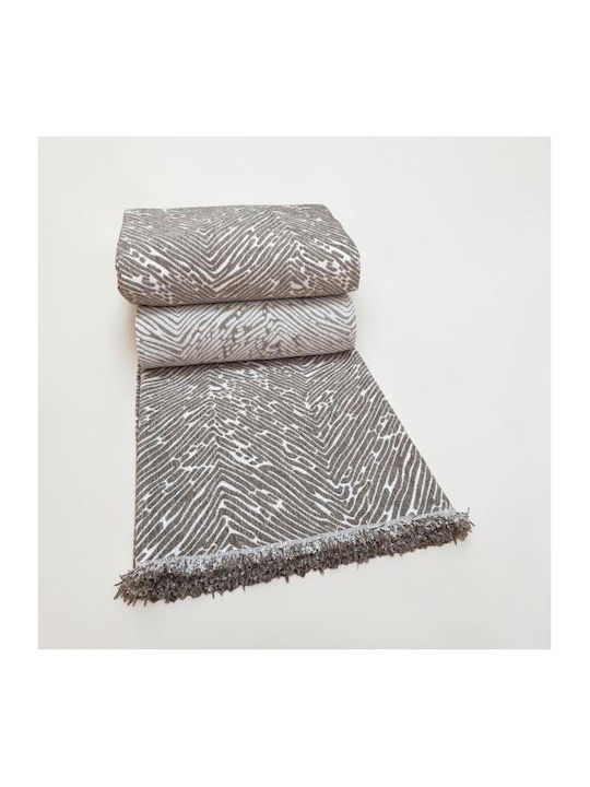 Linea Home Berre Ριχτάρι Τετραθέσιου Καναπέ Chenille 180x320εκ. Μοκα