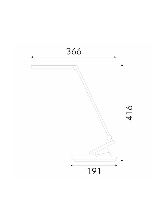 Aca LED Office Lamp in Grey Colour