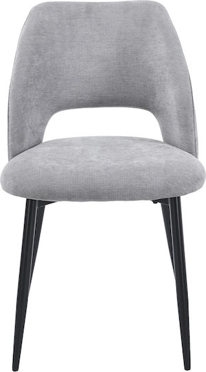 Lamett Dining Chairs with Fabric Upholstery Grey 2 pcs 51x58x82cm