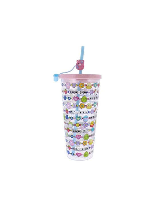 Thumbs Up Squishmallows Стъклена Чаша със Сламка 700ml