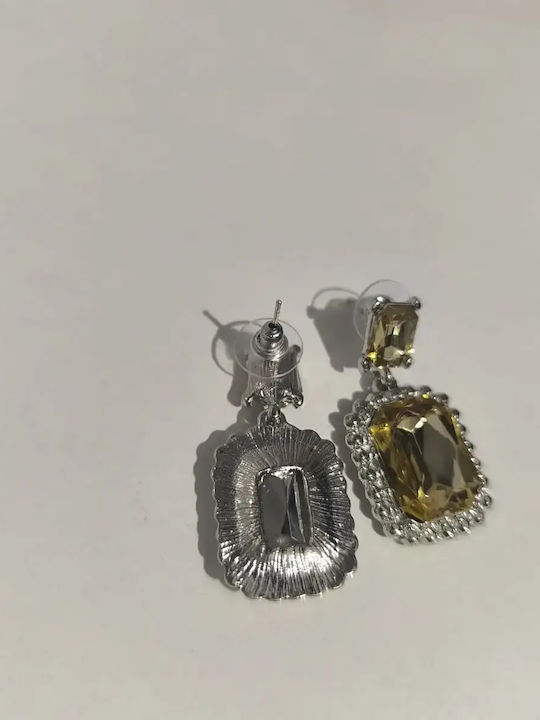 Kinzi Ohrringe Hängend aus Stahl mit Steinen
