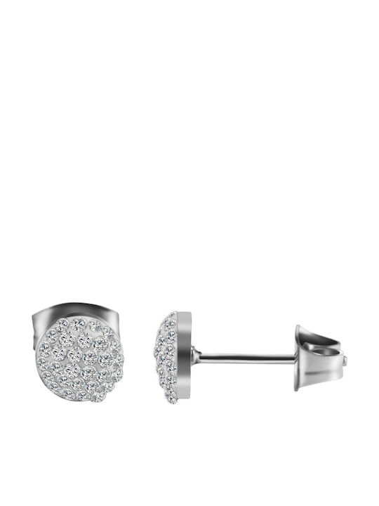 Akzent Stud Earrings Made of Steel with Stones