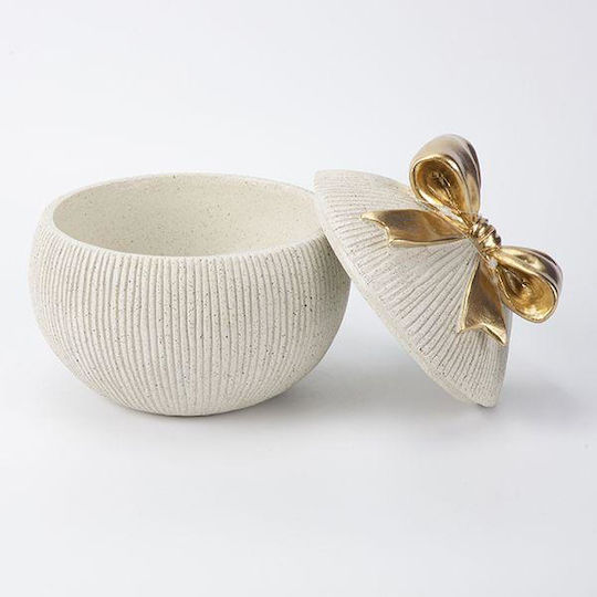 Glass Sweet Jar with Lid 15x15x14.5cm Gold