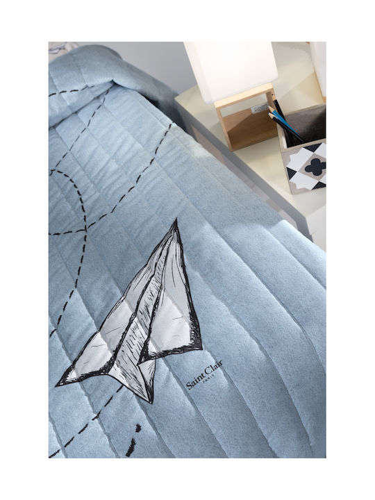 Saint Clair Kids Quilt Single Fly Light Blue 160x230cm