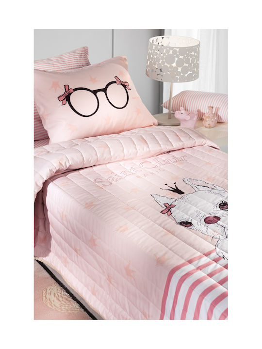 Saint Clair Детско Единично Одеяло Rosie Pinky 160x230 см