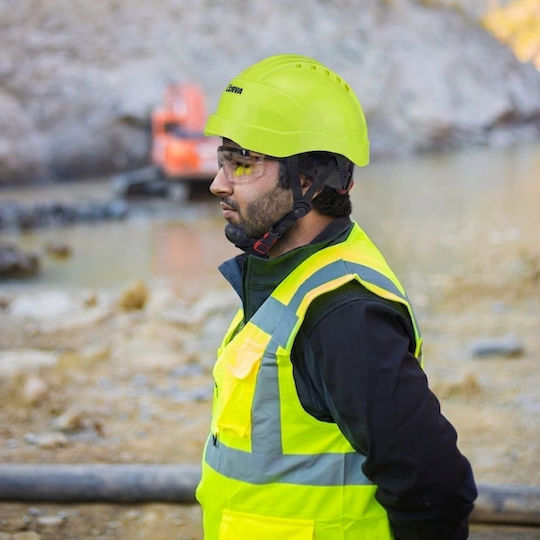 Cerva Construction Site Helmet with Earplugs Yellow