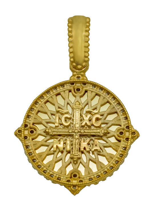Savvas Design Charm Фулактó с Камъни от Злато 9К с Зиркон АКΩΝ0444