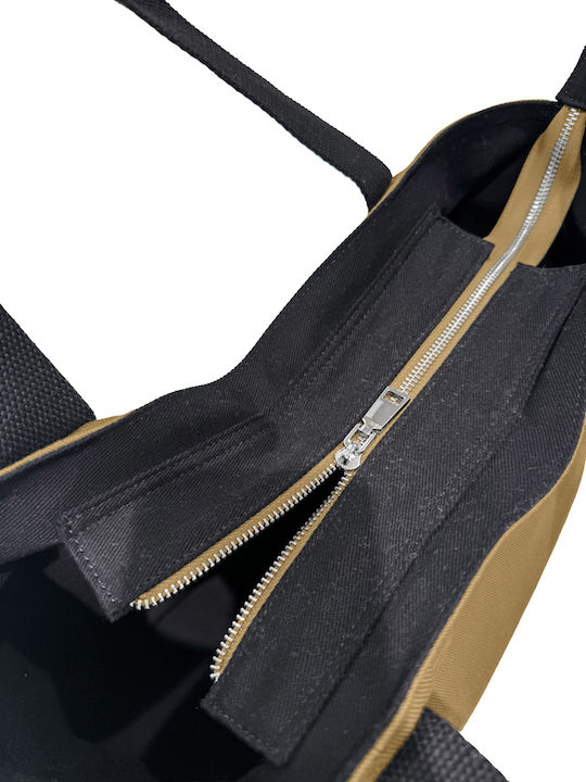 Feel & Touch Fabric Black Beach Bag