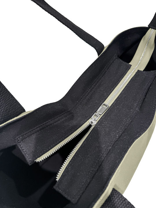 Feel & Touch Fabric Black Beach Bag