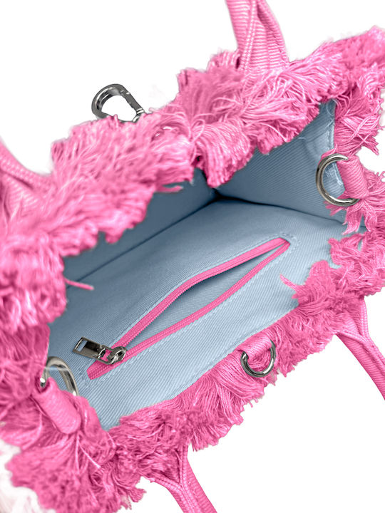 Feel & Touch Caribbean Fabric Beach Bag Pink