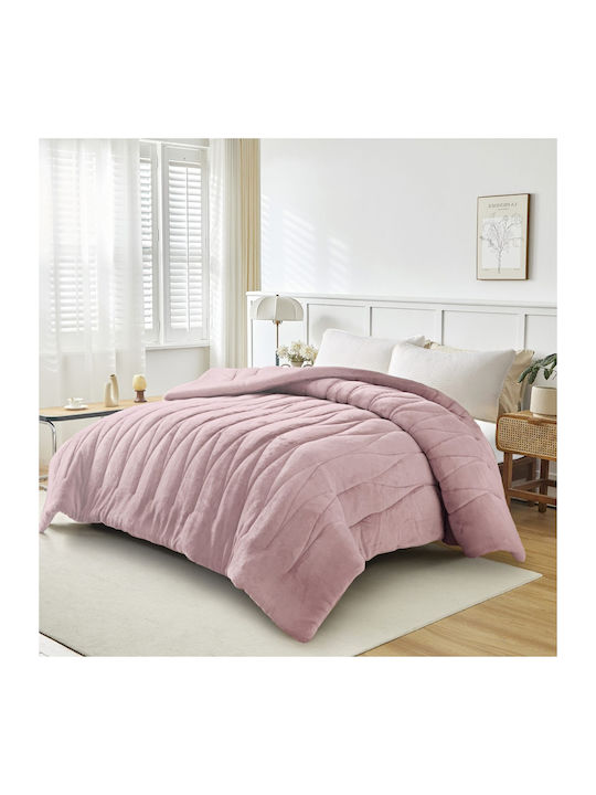 Liolios Home Sherpa Comforter Super King 220x240cm Doha Lt. Pudra
