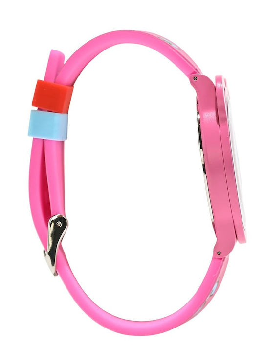 Sprayground Men's Battery Watch with Pink Rubber Strap