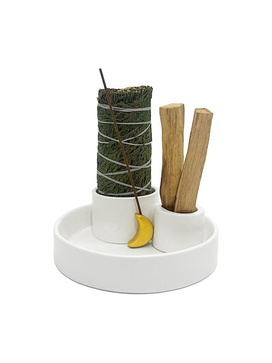 Ceramic Holder Moon 3 1 Burn Palo Santo Incense Stick Fragrance Stick