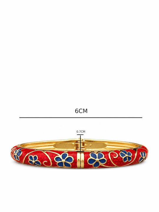 Awear Women's Handcuff Bracelet with Flower Design