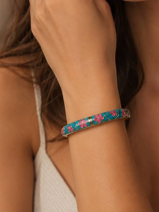 Awear Women's Handcuff Bracelet with Flower Design
