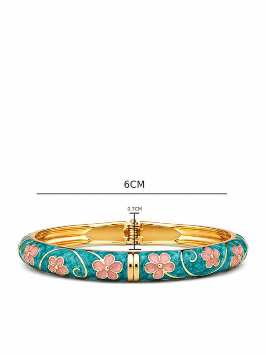 Awear Women's Handcuff Bracelet with Flower Design