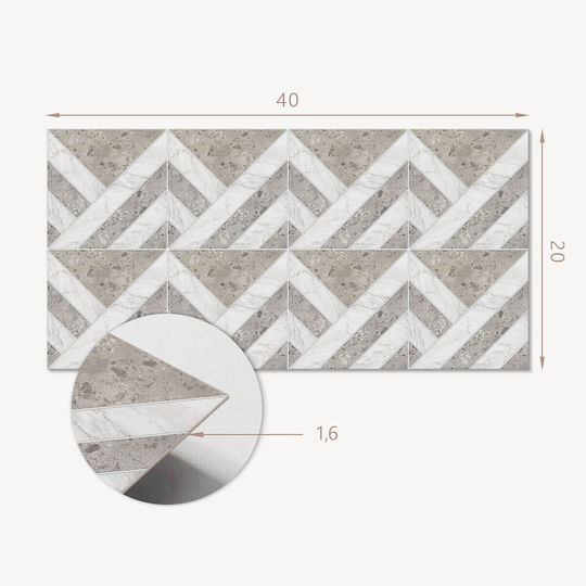 Plăci De Perete Din Vinil Imprimare Pentru Dining Geometric Plăci 10x40x20 Cm