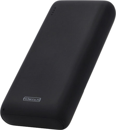 123accu Power Bank 20000mAh 20W με Θύρα USB-A και Θύρα USB-C Power Delivery Μαύρο