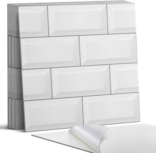 Easy Installation Vinyl Tile Set 4x50x50 Cm Brick Pattern