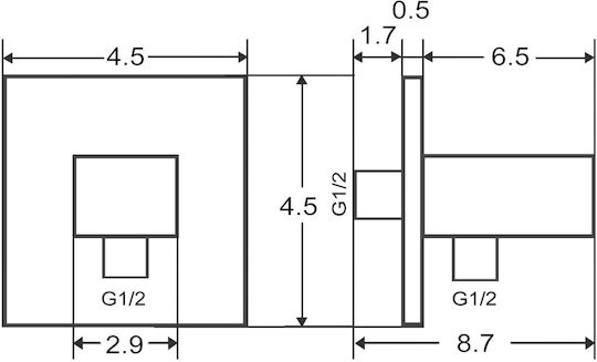 Vinci Cube Ii Σετ Μίκτης & Κεφαλή Ντουζ Εντοιχισμού για Ντουζιέρα Ασημί Vinci Cube Ii Σετ Μίκτης & Κεφαλή Ντουζ Εντοιχισμού για Ντουζιέρα Ασημί