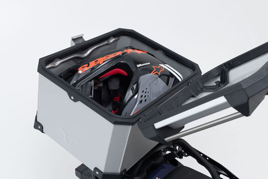 Set Case Mount Topcase Sw-motech Trax Cfmoto 800mt-x Silver