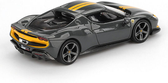 Mașină Ferrari 296 Gtb Assetto Fiorano Gri Închis 2024 Scara 1:64 Bbr Bbrfer64007