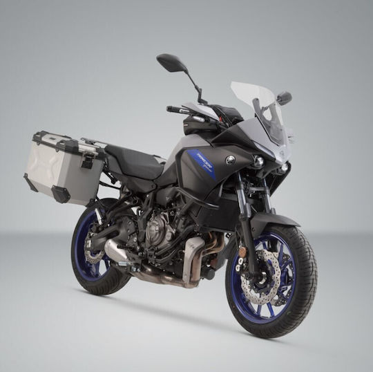 Sw-motech Trax Adv 45 Lt Yamaha Mt-07 Tracer Hard Cases Base Kit Silver