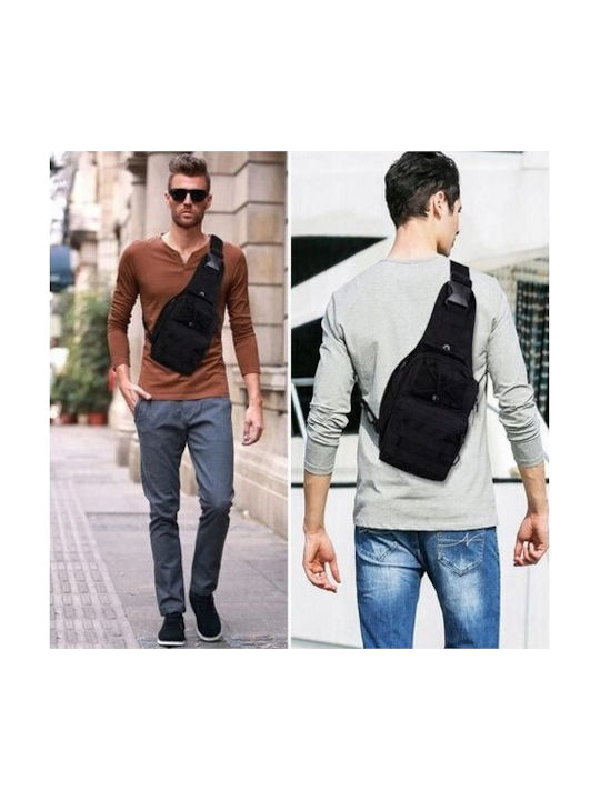 Geantă de umăr / crossbody pentru bărbați Neagră