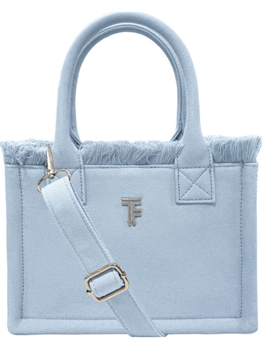 Feel & Touch Caribbean Fabric Beach Bag Light Blue