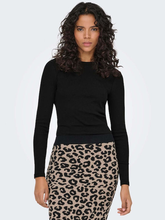 Only Women's Long Sleeve Black Blouse