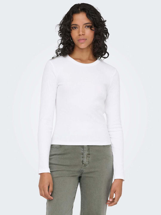 Only Women's Long Sleeve White Blouse