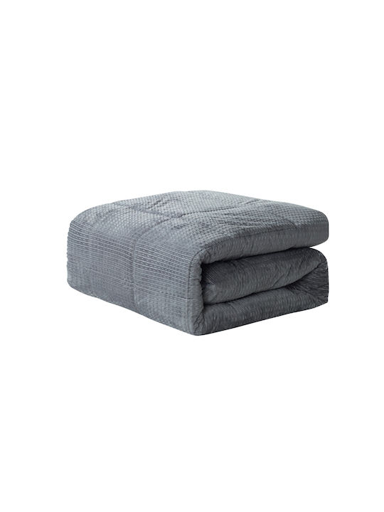 Liolios Home Κουβερτοπάπλωμα Ημίδιπλο 180x240εκ. Sahara Grey
