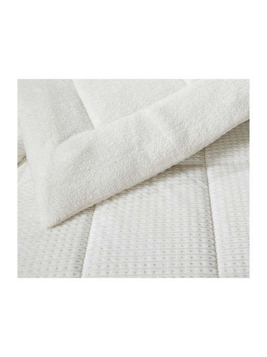 Liolios Home Sherpa Comforter Semi Double 180x240cm Sahara Off White