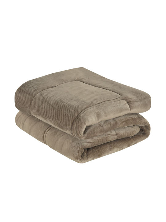 Liolios Home Sherpa Comforter Single 160x240cm Napoli Coffee