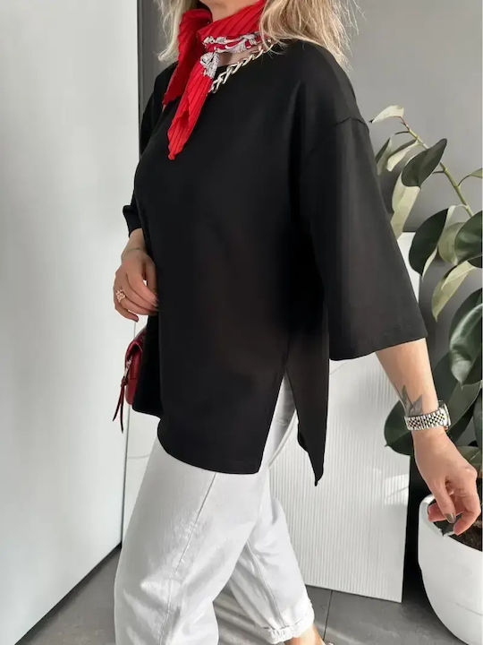 Women's Oversized Black T-shirt