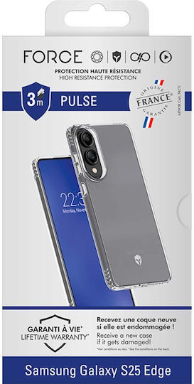 Force Case Case Galaxy S25 Edge 3m Shockproof Protection Raised Edges Transparent
