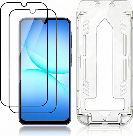 3mk 2 Бройки Закалено Стъкло Galaxy A17 Прецизен Апликатор Прозрачен